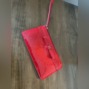 Kate Spade Red Polka Dot Wristlet Clutch